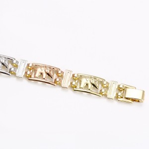 Rokassprādze talismans multicolor - ar rodija un zelta pārklājumu, garums 19-21 cm